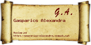 Gasparics Alexandra névjegykártya